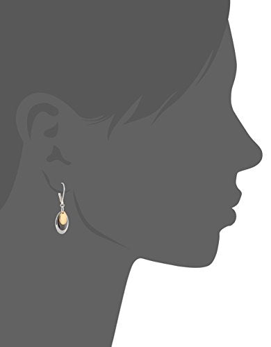Nine West Women's Drop Earrings, Fashion Jewelry Accessories for Everyday and Special Occasion Wear, Lightweight Statement Earrings for Day and Evening Looks - color: Oval Shaky - Tri Tone