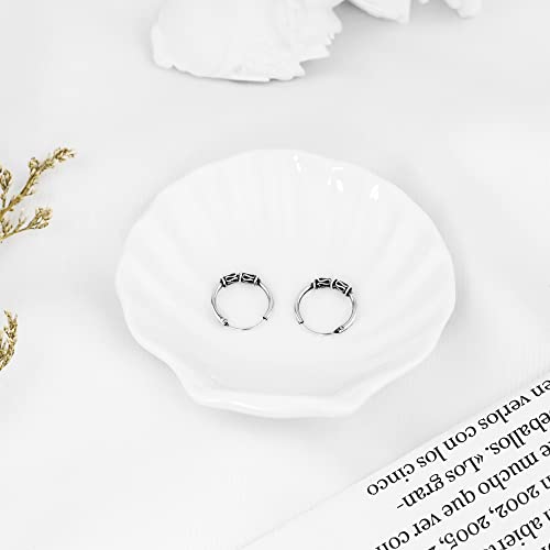 AeraVida Unique Bali Chic Tribal Coil and Ball Sterling Silver Hoop Earrings | Artistic Boho-Inspired Lightweight Jewelry for Women - style: Style2