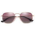 SOJOS Square Polarized Sunglasses for Women Men Small Hexagonal Polygon Shades SJ1072 - color: Purple
