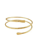 Minimalist Arm Cuff Bracelet Layered Armband Elegant Cuff Bangle Round Bracelet Stackable Geometric Jewelry for Women Men - color: 3layered gold
