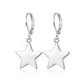 Leverback Earrings Dangle Earrings for Women Dangly Earrings Anniversary Birthday Gifts for Women - style: Star Earrings-Silver