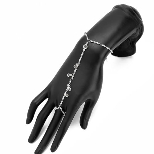 Simple Crystal Bead Hand Chain Jewelry Wedding Rhinestone Finger Rings Bracelet Summer Beach Hand Chain Bikini Foot Chain Jewelry for Women