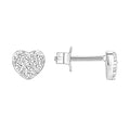 PAVOI 14K Gold Plated 925 Sterling Silver Stud Earrings for Women - Dainty Geometrical Bar Triangle Heart Earrings - Valentines Day Trendy Jewelry - style: Heart