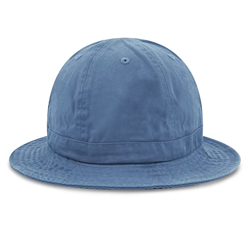 The Hat Depot Bucket Sun Hat 100% Cotton Long Brim and Deeper & Round Top Tennis Packable Summer Fashion Outdoor Hat - color: 1. Tennis - Sky Blue, size: Small-Medium