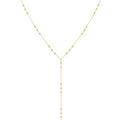 14K Gold Plated Layered Lariat Necklace for Women - Waterproof Non-Tarnish Dainty Gold Chain Necklace, Long Boho Statement Jewelry for Wedding, Prom, Summer Vacation Gifts - color: Beads Y Necklace-Gold