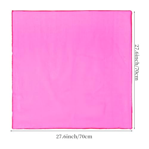 Fengek 9 Pcs Chiffon Scarf, 27.6 Inch Square Solid Color Bandana Handkerchief Ribbon Scarves for Women Girls - color: Multicolor 5