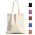 1-200 Pack Available Premium Canvas Reusable Tote Gift Bags,Made of Natural Canvas with Handle,Work,DIY,Shopping(1 Pack) - color: A3-beige