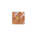 Thumb Rings for Women Chunky Gold Rings for Women Non Tarnish Stainless Steel Adjustable Rings Thumb Silver Ring Wave Curve Ring Dainty Unique Rings - style: 2 - G