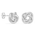 LeCalla Sterling Silver Love Knot Stud Earrings - Lightweight Italian Design Twisted Earrings for Women - color: Celtic Love Knot