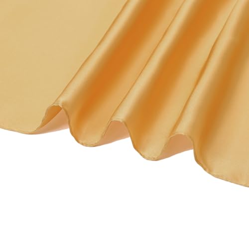 RIIQIICHY 35 Inch Head Scarf for Women Hair Scarf Like Silk Scarf Square Scarf Bandanas for Women - color: Dark Yellow