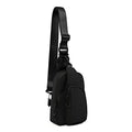 ODODOS Sling Bag with Adjustable Straps Crossbody Chest Bag Lightweight Backpack for Casual Traveling Hiking - color: Black