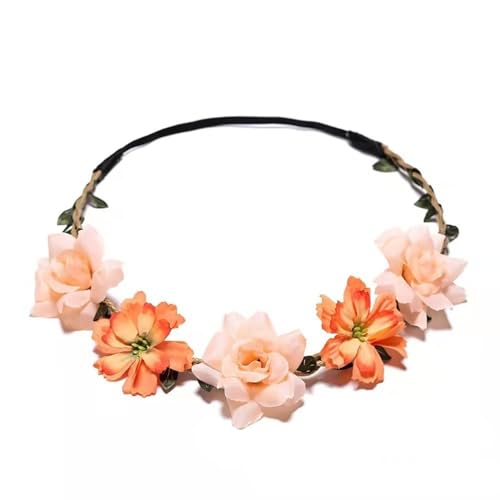 4 Pack Bohemian Flower Crowns - Adjustable Floral Headbands for Women, Bridesmaids Accessories with Silk Flowers for Weddings & Festivals