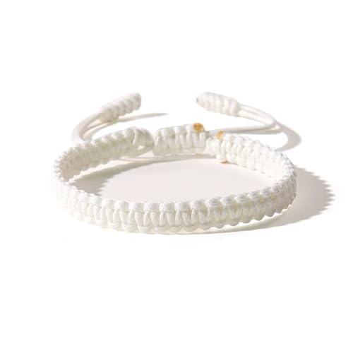 Blue Drop Boho Surfer Bracelets Handmade Knitted String Rope Braided Adjustable Summer Friendship Yoga Kabbalah Protection Lucky Friendship Bracelets For Couple Women Men Waterproof Beach Jewelry - color: White