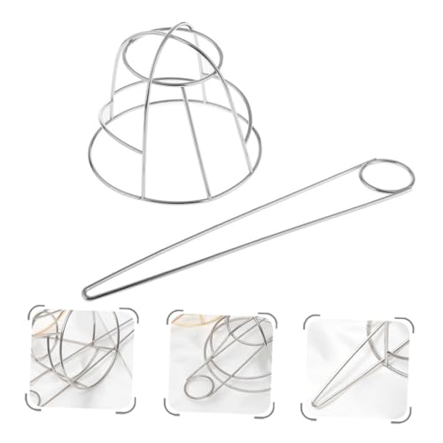 Metal Hair Bun Cage Fork Stick Silver Hollow Hairpin Hair Holder for Women