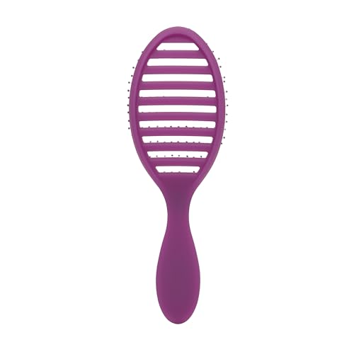 Wet Brush Speed Dry Hair Brush, Purple Frost - Vented Design & Soft HeatFlex Bristles Are Blow Dry Safe - Ergonomic Handle Manages Tangles - Pain-Free Hair Accessories - color: Frost Purple, size: 1 Count (Pack of 1)