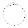 Beaded Choker Necklaces for Women 18k Gold Plated Dainty Gold Choker Necklaces for Women - style: amethyst choker