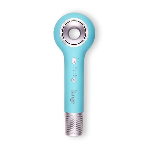 L'ANGE HAIR Axia HaloRing Ionic Hair Dryer | High Speed Professional Blow Dryer for Smooth, Frizz-Free Styles | Lightweight Brushless Motor with Concentrator & Wall Mount | 4 Heat Settings | Blue - color: Blue