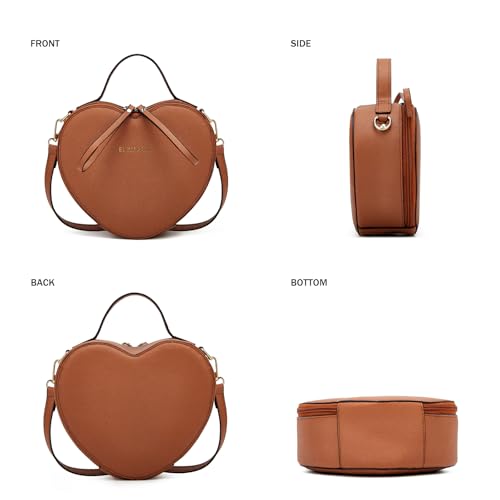 Crossbody Purse for Women Small Crossbody Bags Trendy Vegan Leather with Adjustable Shoulder Straps Gift for Mother Wife Mom - color: 699-brown