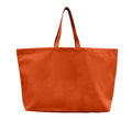 Large Canvas Tote Bag-Extra Big Shopping Beach Totes Bags Reusable Largest Grocery Plain Solid Bag 28"x8"x16" - color: Orange