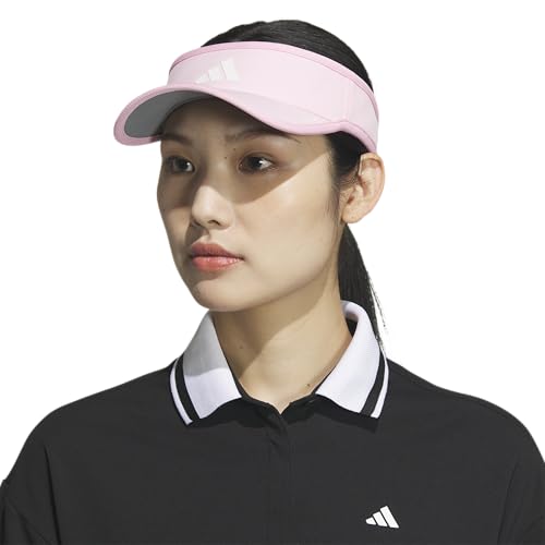 adidas Women's Superlite Visor – Lightweight Moisture-Wicking Running Tennis Hat - color: True Pink/White/3