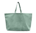 Large Canvas Tote Bag-Extra Big Shopping Beach Totes Bags Reusable Largest Grocery Plain Solid Bag 28"x8"x16" - color: Mint Green