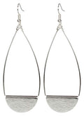 SPUNKYsoul Shield Paddle Earring Lightweight Statement Earrings | SPUNKYsoul Collection - style: Large Silver