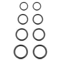 WBRWP 316L Stainless-Steel Piercing-Ring Hinged Nose-Rings-Hoop : 20G 18G 16G 14G Womens Body Pierecing Ring Segment Clicker Lip Rings Helix Cartilage Rook Earrings Diameter 6mm 8mm 10mm 12mm - color: 8pc set in black color(each dia. 2 pc)