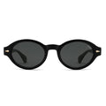 SOJOS Retro Oval Polarized Sunglasses for Women Men Chic Trendy 90s Sunnies Shades UV protection Sun Glasses SJ2630 - color: Black Frame Grey Lens