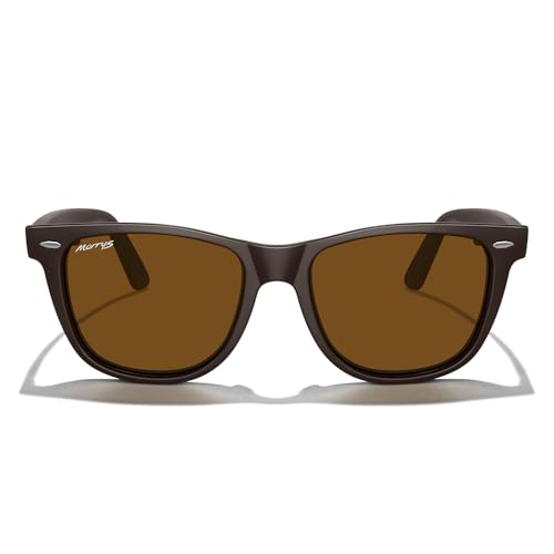 MERRY'S Classic Square Shape Polarized Sunglasses for Womens Mens Retro Designer UV400 Sun Glasses S6140 - color: Brown Frame/Brown Lens