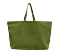 Large Canvas Tote Bag-Extra Big Shopping Beach Totes Bags Reusable Largest Grocery Plain Solid Bag 28"x8"x16" - color: Olive Green