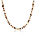 KissYan Boho Beaded Choker Necklace for Women, Gemstone Choker Natural Stone Freshwater Pearl Surfer Necklaces 14K Gold Plated Summer Beach Handmade Jewelry - color: N-Sunstone