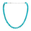 Pingyongchang Boho Layered Western Turquoise Necklaces for Women Vintage Stone Beaded Chokers Butterfly Catus Chain Country Concert Cowgirl Cowboy Jewelry Holiday Gifts - style: G 10MM