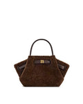 JW PEI Women's Hana Mini Tote Bag - color: Dark Brown Faux Fur