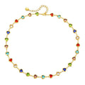 Beaded Choker Necklaces for Women 18k Gold Plated Dainty Gold Choker Necklaces for Women - style: heart cz choker 2