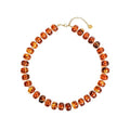 Colorful Chunky Beaded Choker Necklace for Women, Amber Brown Multicolor Resin Statement Necklace, Boho Summer Beach Jewelry for Vacation Festival Party