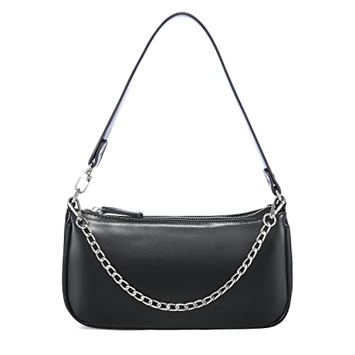 Loiral Small Purse for Women, Retro Classic Tote HandBag Shoulder Bags Clutch Purse - color: 1 Black L