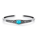 Genuine Turquoise Bracelet Cuff Bracelet for Women Mom 925 Sterling Silver Natural Turquoise Bangles Vintage Bracelet Boho Jewelry for Birthday Christmas Mother's Day Valentine's Day - style: Cloud