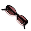 VANLINKER Polarized Retro Oval Sunglasses for Women and Men Small 90s Style VL9580 - color: C20 Black Frame/Red Lens