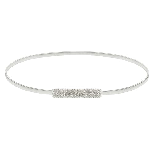 GRACE KARIN Women Skinny Metal Cinch Belt Gold Waistband Elastic Waist Belt CL633 - color: Silver-41, size: Large