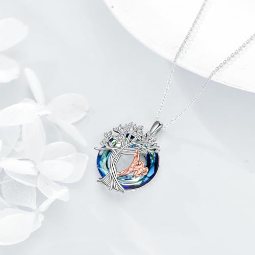 YFN Tree of Life Necklace Sterling Silver Crystal Jewelry Graduation Birthday Gifts for Women - color: Taekwando