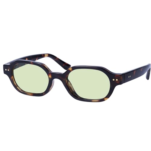mosanana Retro Hexagon Sunglasses for Women Trendy Small 2026 MS52595 - color: C7 Tortoise/Green