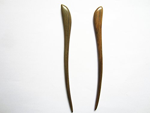 Zz-gs-bt 2 Count Hair Sticks Natural Green Sandalwood Handmade Carved Hair Clip Shawl Hair Pins Pack of 2 Pcs:Swiming Fish