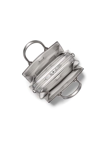 MICHAEL Michael Kors Laila Extra Small Crossbody - color: Silver-tone Hardware/Metallic Embossed Goal Leather/Silver