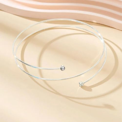 Long tiantian Gold Arm Cuff Upper for Women Bangle Bracelets Upper Arm Cuff Bracelet Trendy Armband Beach Jewelry Trendy Stuff Gifts - color: B8:silver Arm Cuff