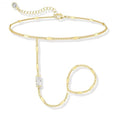 Birthstone Gold Bracelets for Women Trendy 14K Gold Plated Hand Chain Bracelet Stack Stackable Friendship Birthday Bracelets Gifts Christmas Stocking Stuffer for Women - color: 04 April