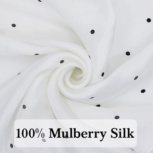Ciormis 100% Mulberry Silk Scarf-Women's 21''/27''Square Silk Hair Head Scarf Neckerchief with Gift Packaged - color: 21''x 21''-style 61