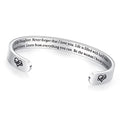 TONY & SANDY Inspirational Bracelets for Women Teen Girls Personalized Gifts for Daughter Granddaughter Mom Sister Friends Stainless Steel Engraved Cuff Birthday Easter Christmas - style: A - Daughter Gifts - Never forget that I love you...Be the woman I
