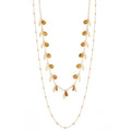 BULINLIN Layered Long Necklaces for Women Long Beaded Chain Necklace CostumeJewelry Mothers Day Gifts for Mom - color: Camel