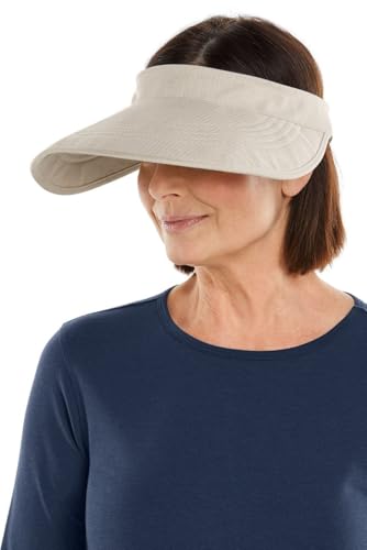 Women's Zip-Off Visor - UPF 50+ Sun Protection - Bel Aire - color: Natural Modern Herringbone