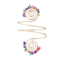 Golden Metal Starfish Seashell Upper Arm Bracelet Flower Charm Bohemia Bracelets for Women Beach Wedding Adjustable Open Cuff Bangle Coil Swirl Armband Party Jewelry - color: Style 03